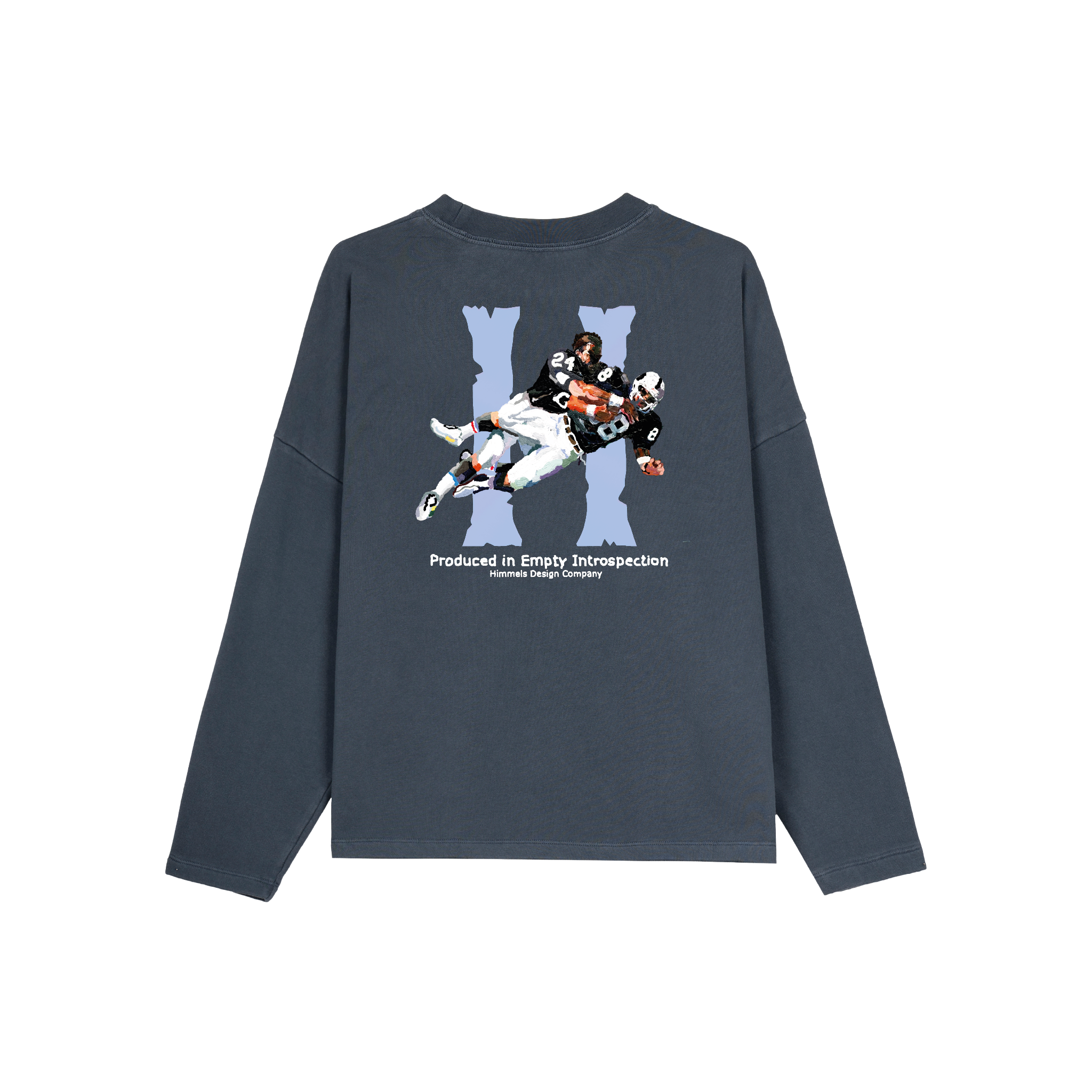 SUDADERA SIN CAPUCHA BROKEN BONES AZUL MARINO