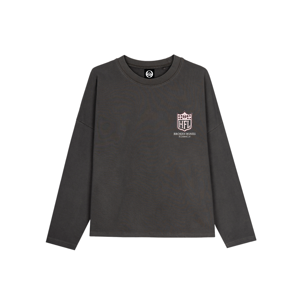 SUDADERA SIN CAPUCHA BROKEN BONES CHARCOAL