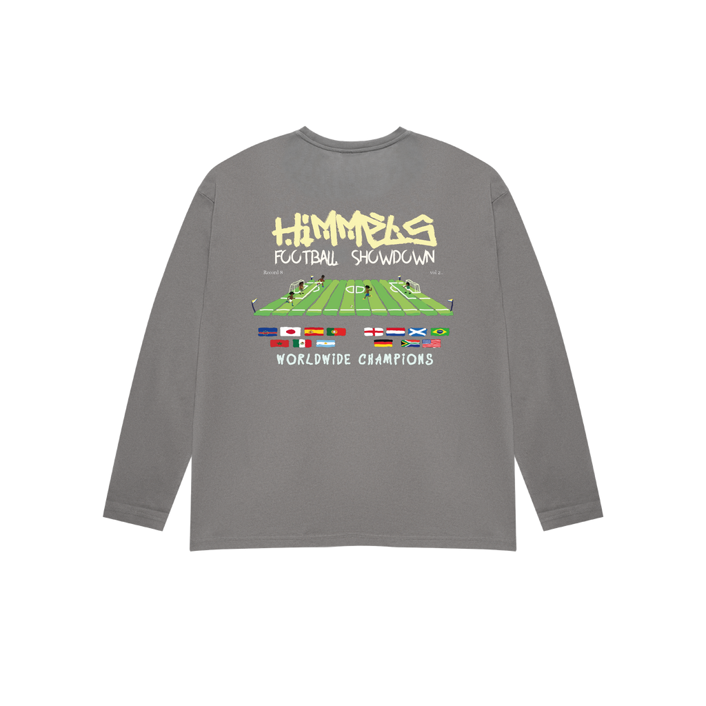 CAMISETA FOOTY SHOWDOWN MANGA LARGA CHARCOAL