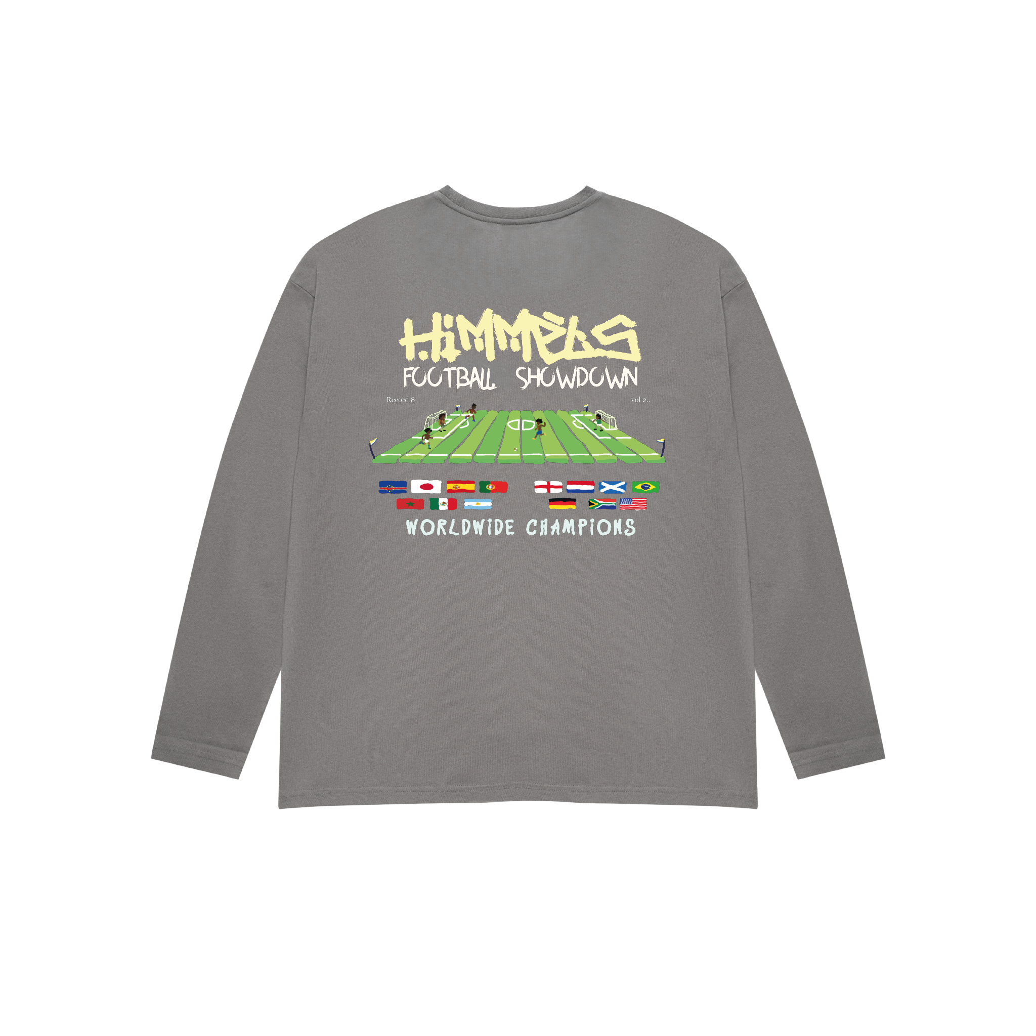 CAMISETA FOOTY SHOWDOWN MANGA LARGA CHARCOAL
