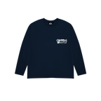CAMISETA HUSTLE MANGA LARGA AZUL MARINO