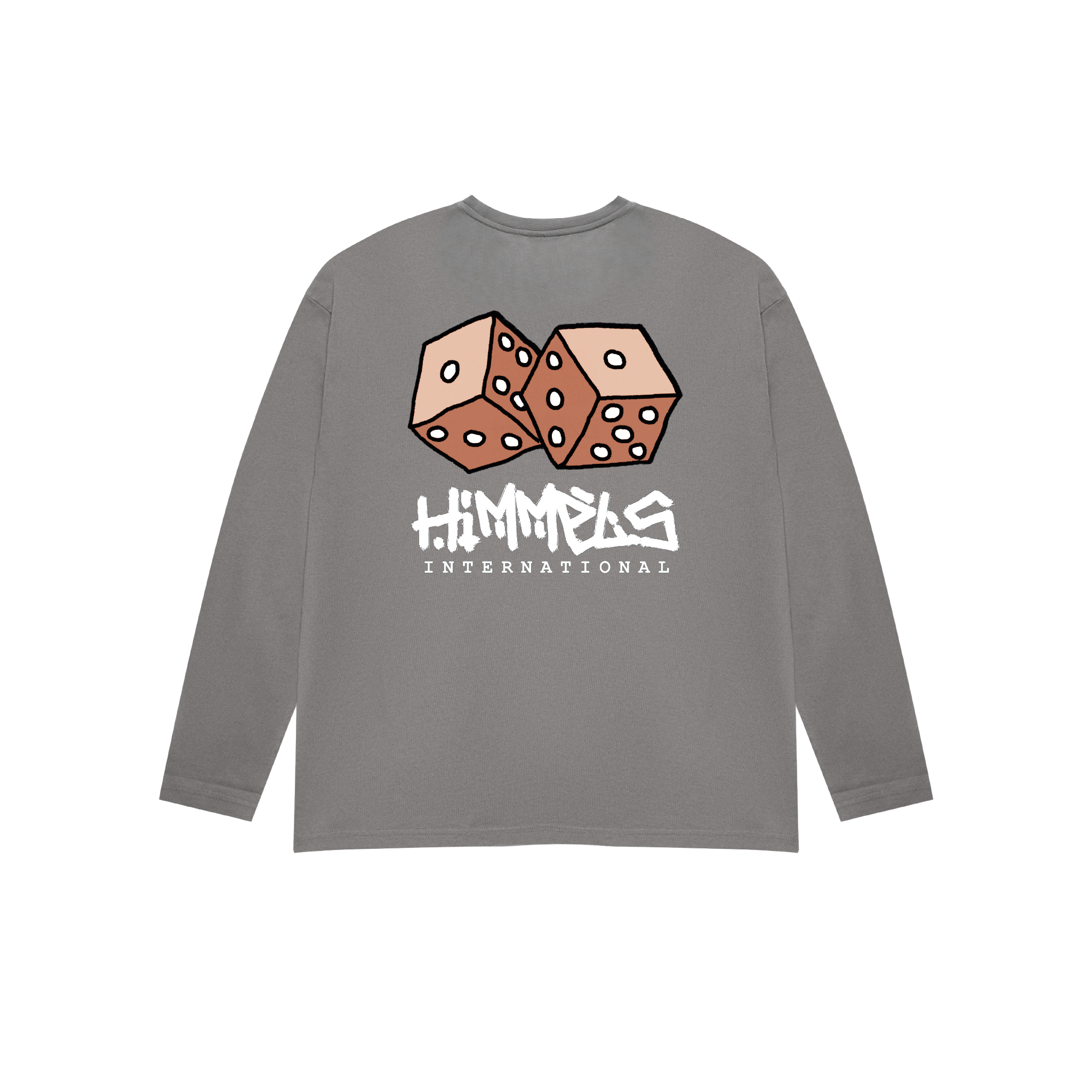CAMISETA HUSTLE MANGA LARGA CHARCOAL