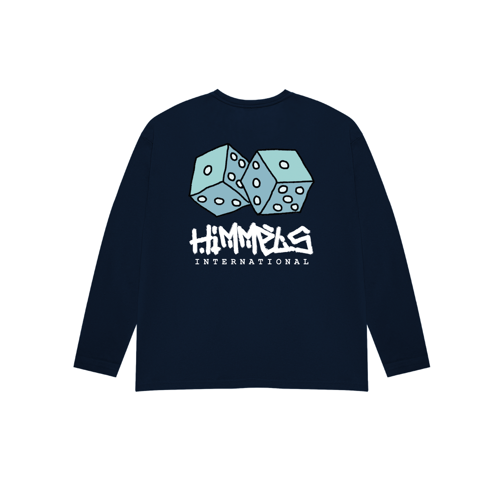 CAMISETA HUSTLE MANGA LARGA AZUL MARINO