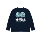 CAMISETA HUSTLE MANGA LARGA AZUL MARINO