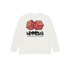 CAMISETA HUSTLE MANGA LARGA BLANCA
