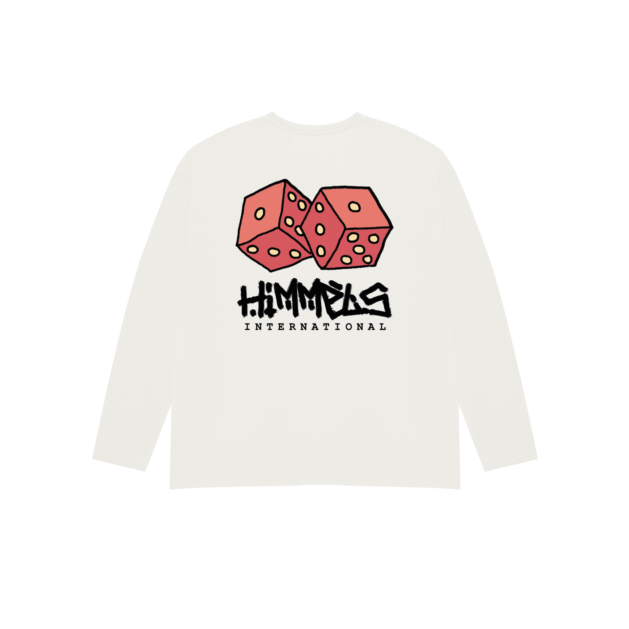 CAMISETA HUSTLE MANGA LARGA BLANCA