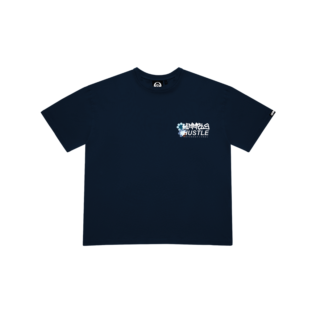 CAMISETA HUSTLE AZUL MARINO