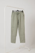 Pantalón 100% lino verde