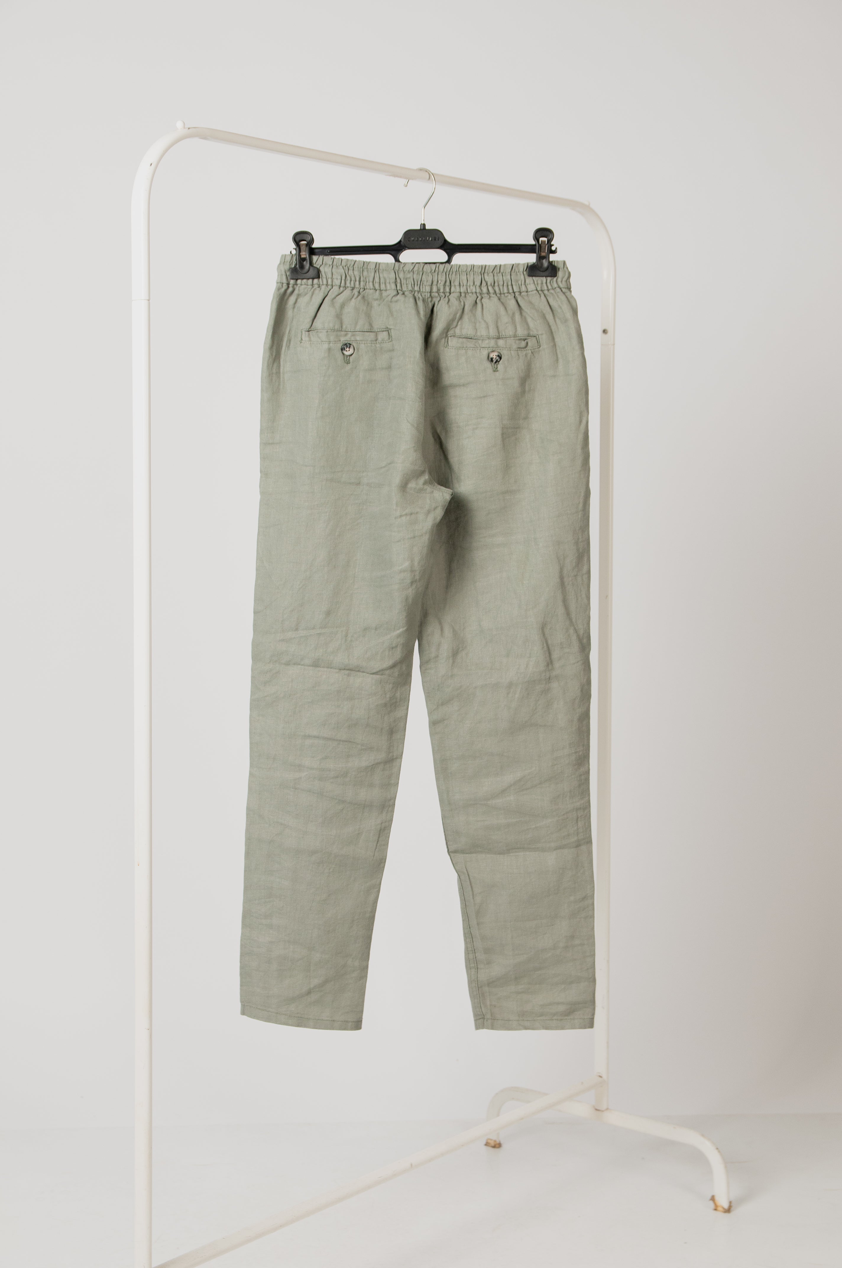 Pantalón 100% lino verde