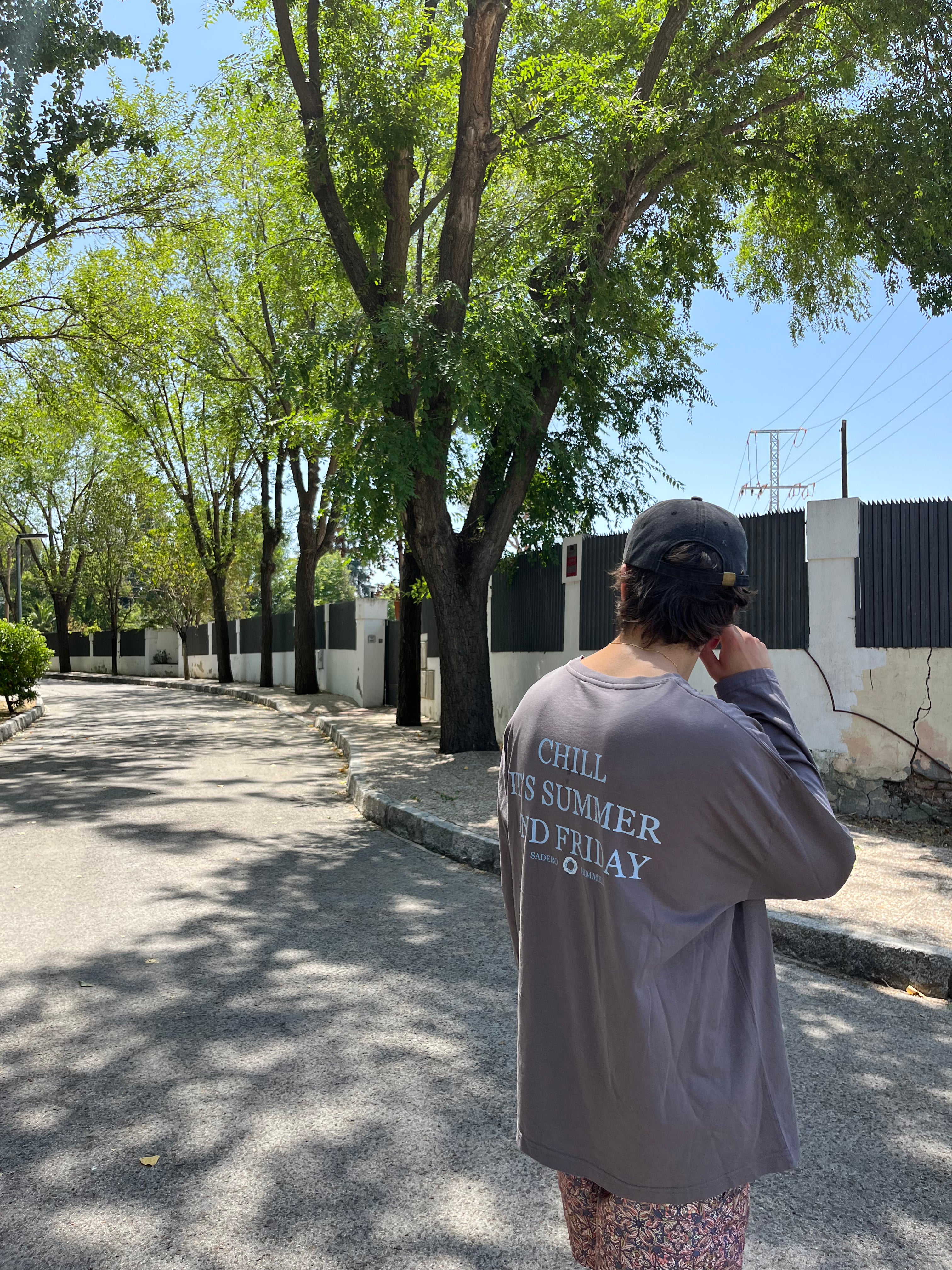 Camiseta summer manga larga gris