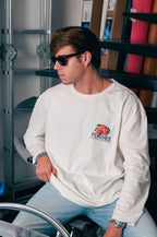 Camiseta peaches manga larga blanca