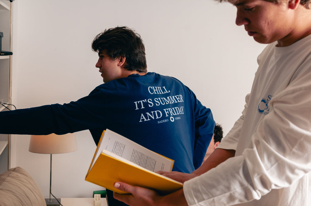 Camiseta summer manga larga azul