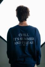CAMISETA SUMMER FRIDAYS MANGA LARGA AZUL MARINO