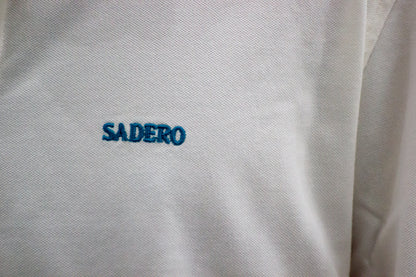 Camisa piqué marfil bordado verde