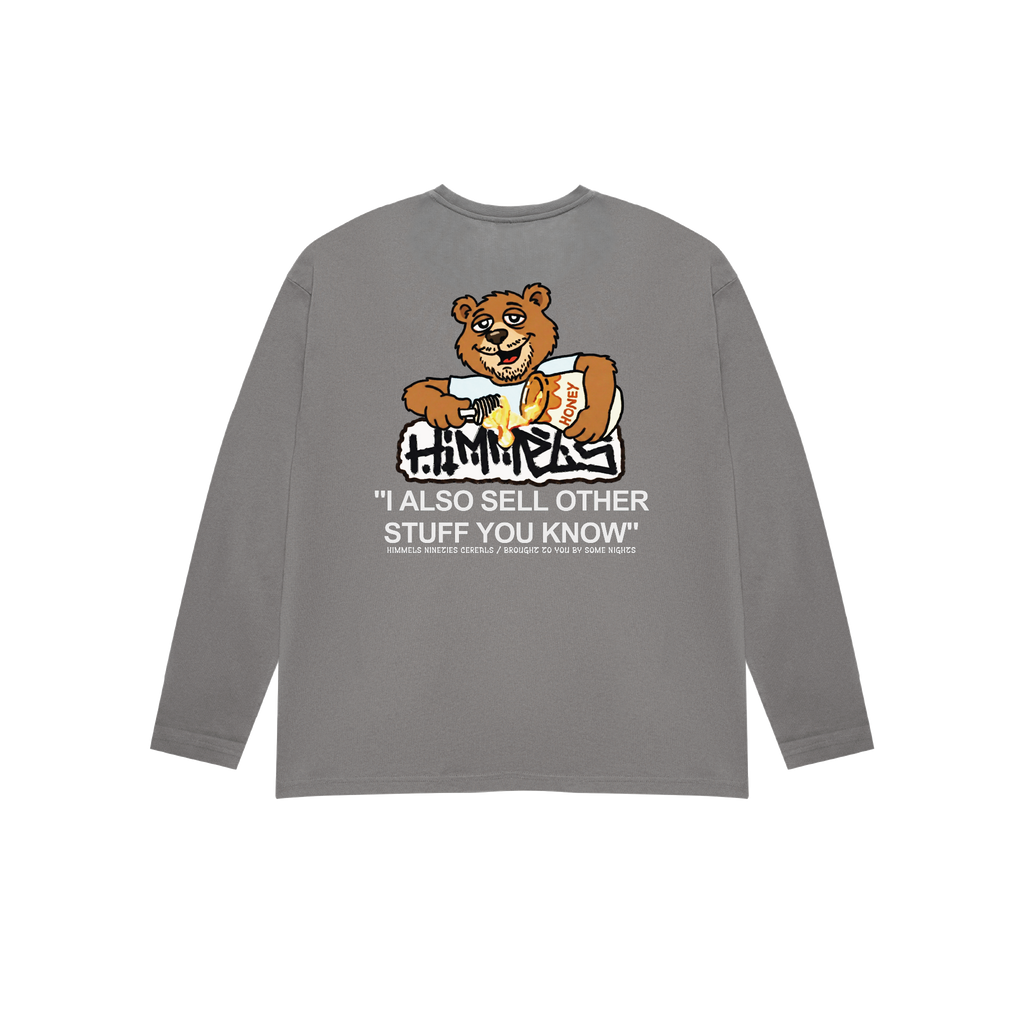 CAMISETA NINETIES CEREAL MANGA LARGA CHARCOAL
