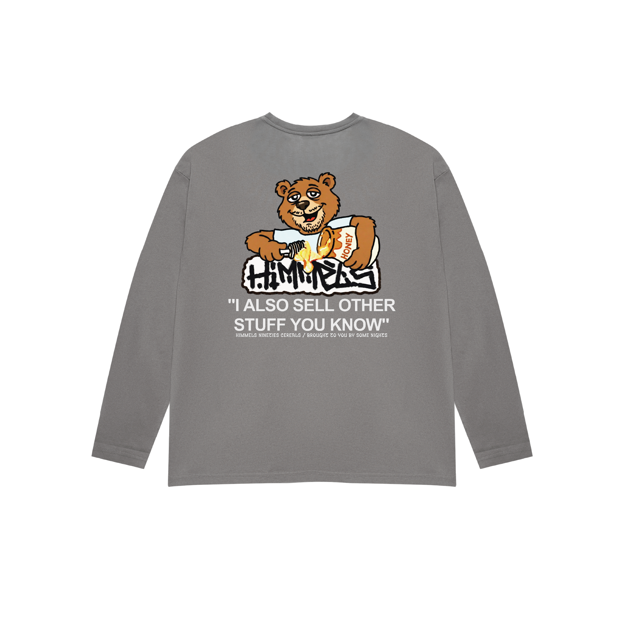 CAMISETA NINETIES CEREAL MANGA LARGA CHARCOAL