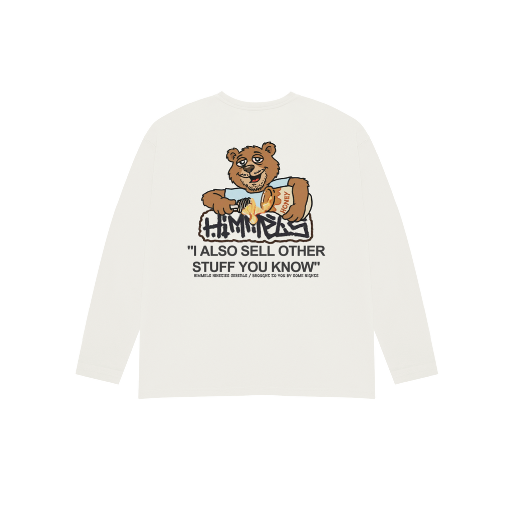CAMISETA NINETIES CEREAL MANGA LARGA BLANCA