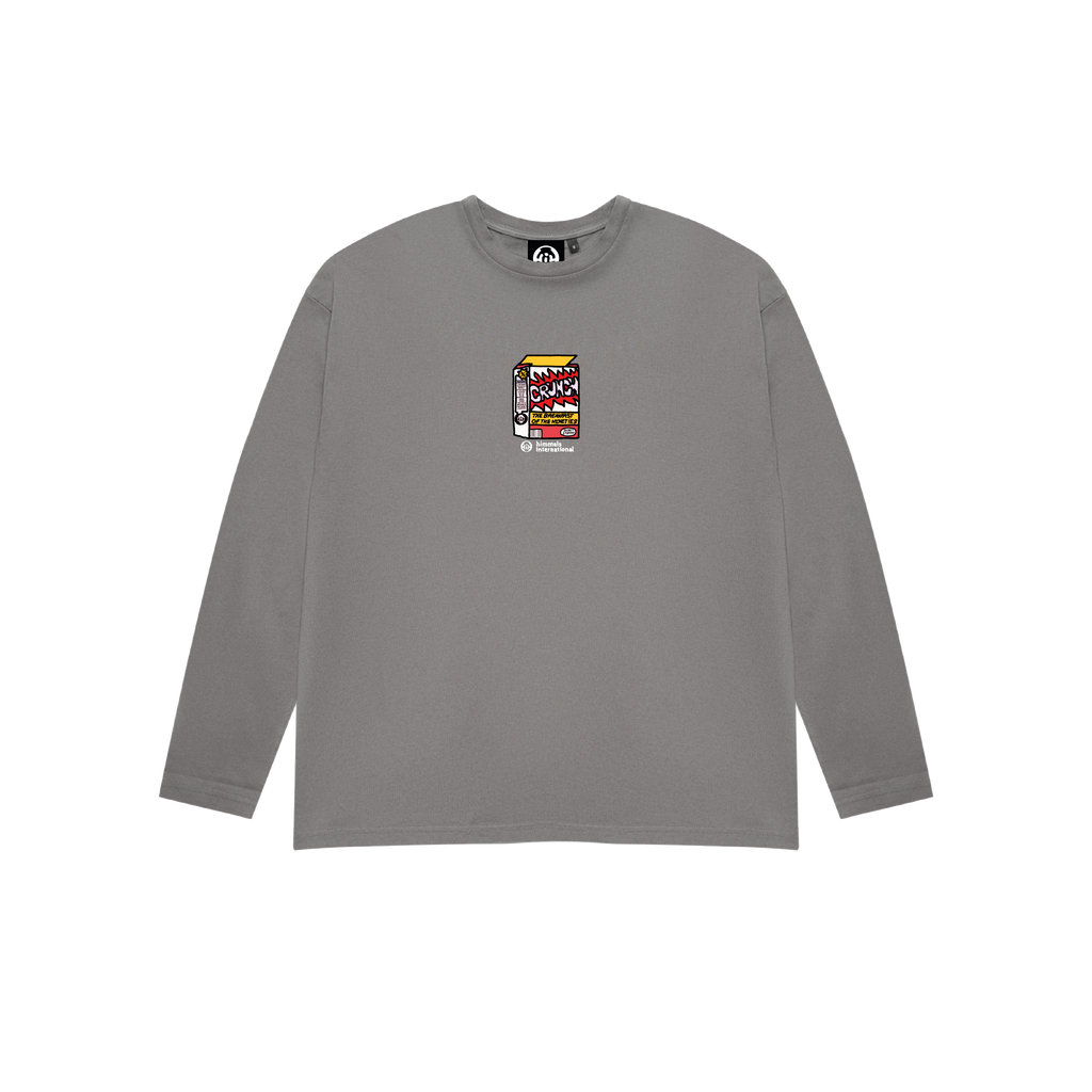CAMISETA NINETIES CEREAL MANGA LARGA CHARCOAL