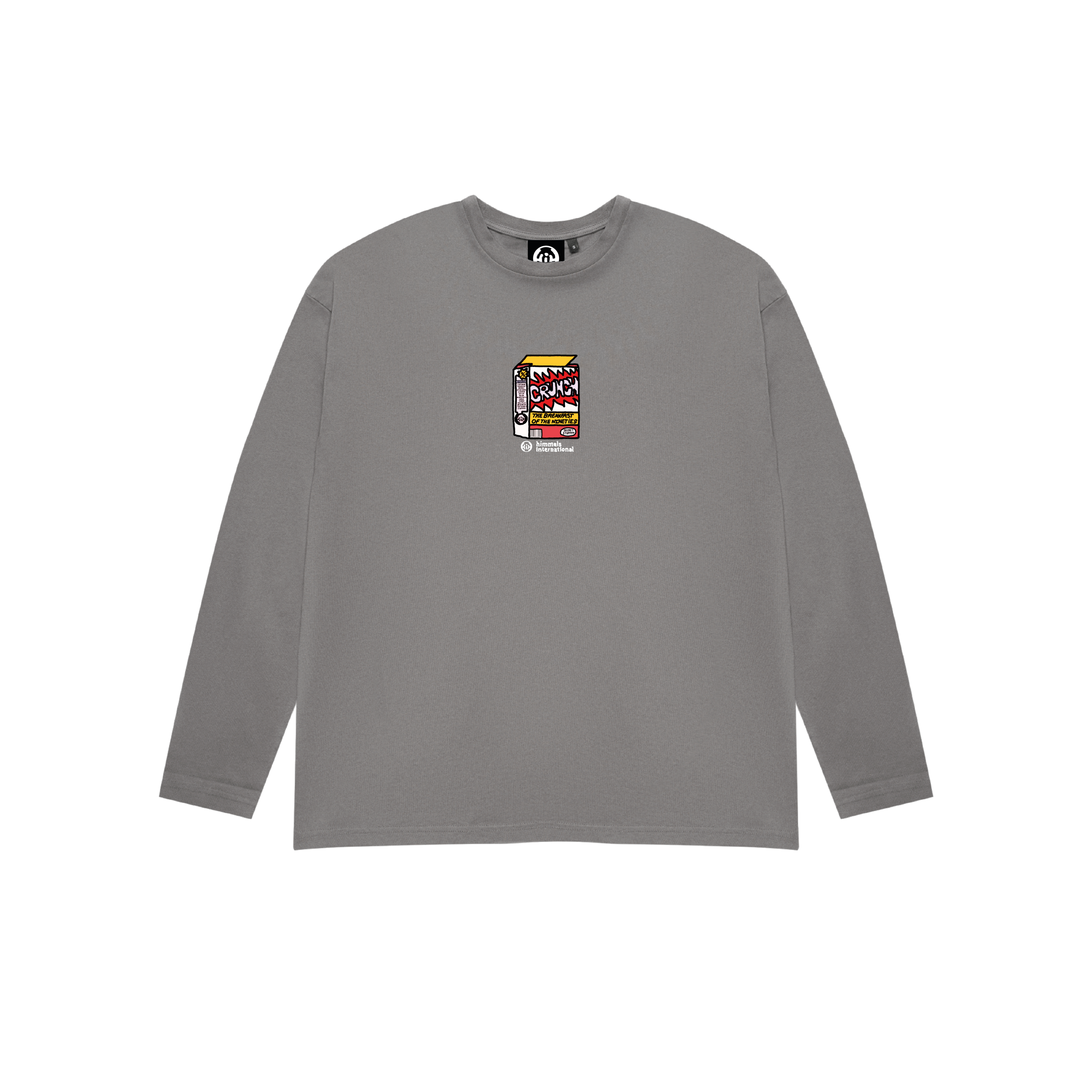 CAMISETA NINETIES CEREAL MANGA LARGA CHARCOAL