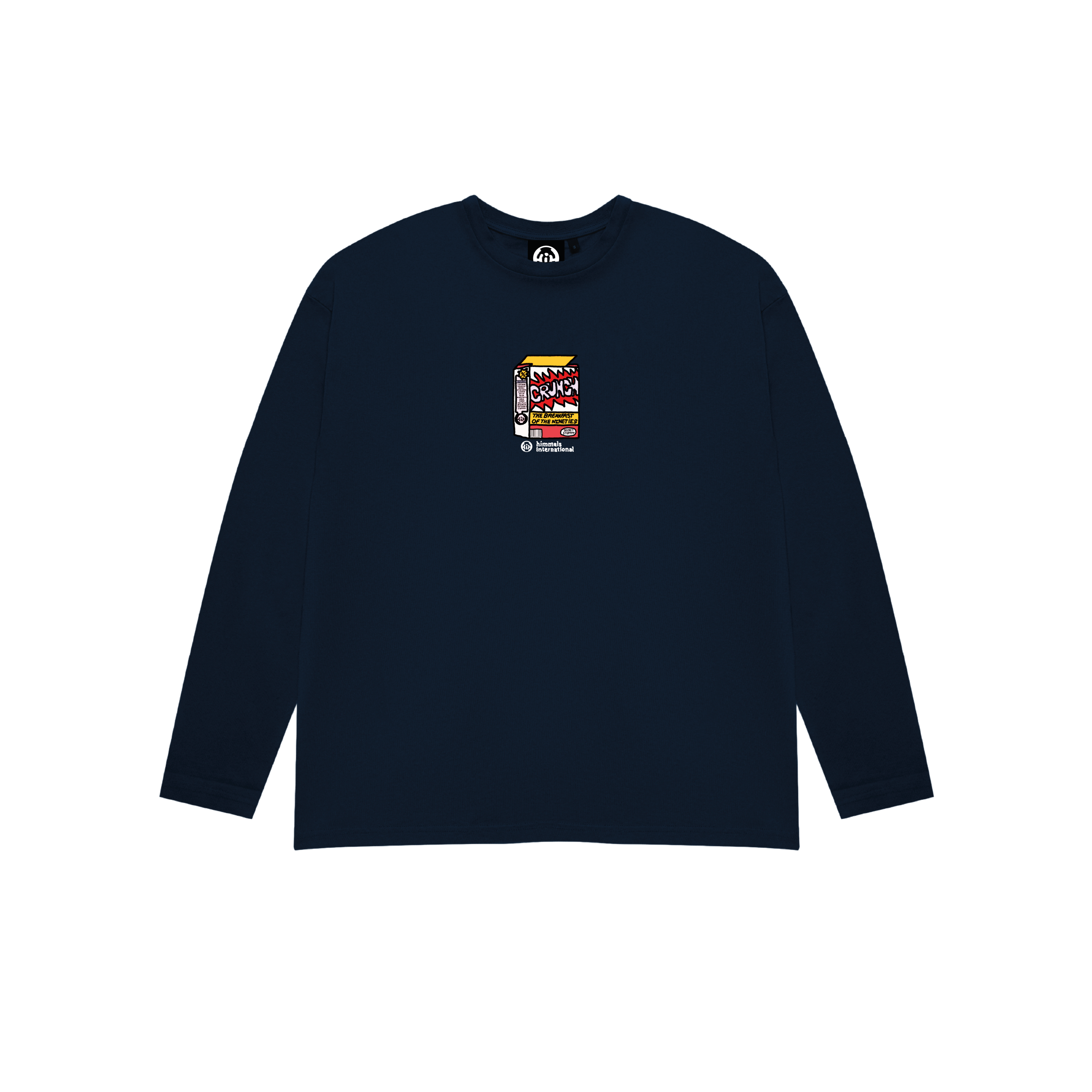 CAMISETA NINETIES CEREAL MANGA LARGA AZUL MARINO