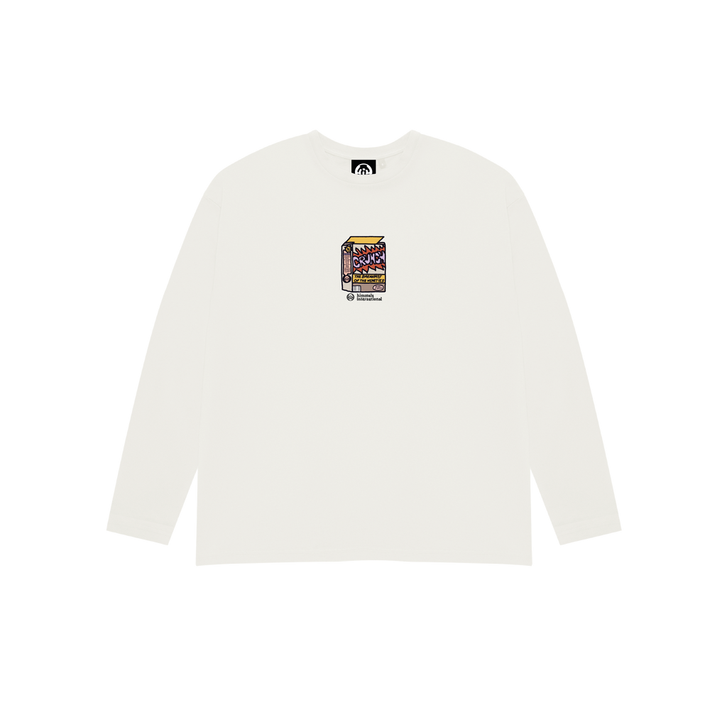 CAMISETA NINETIES CEREAL MANGA LARGA BLANCA