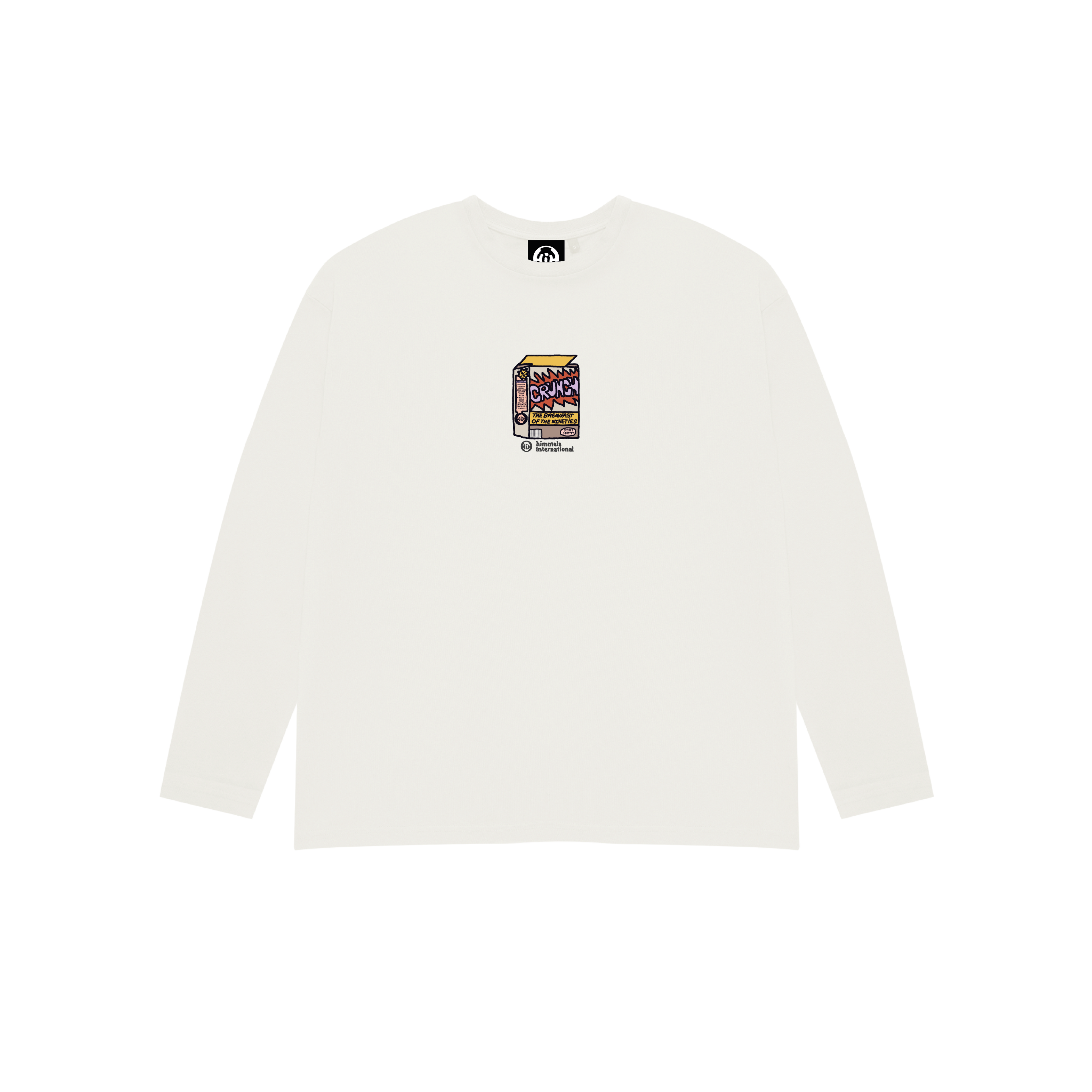 CAMISETA NINETIES CEREAL MANGA LARGA BLANCA