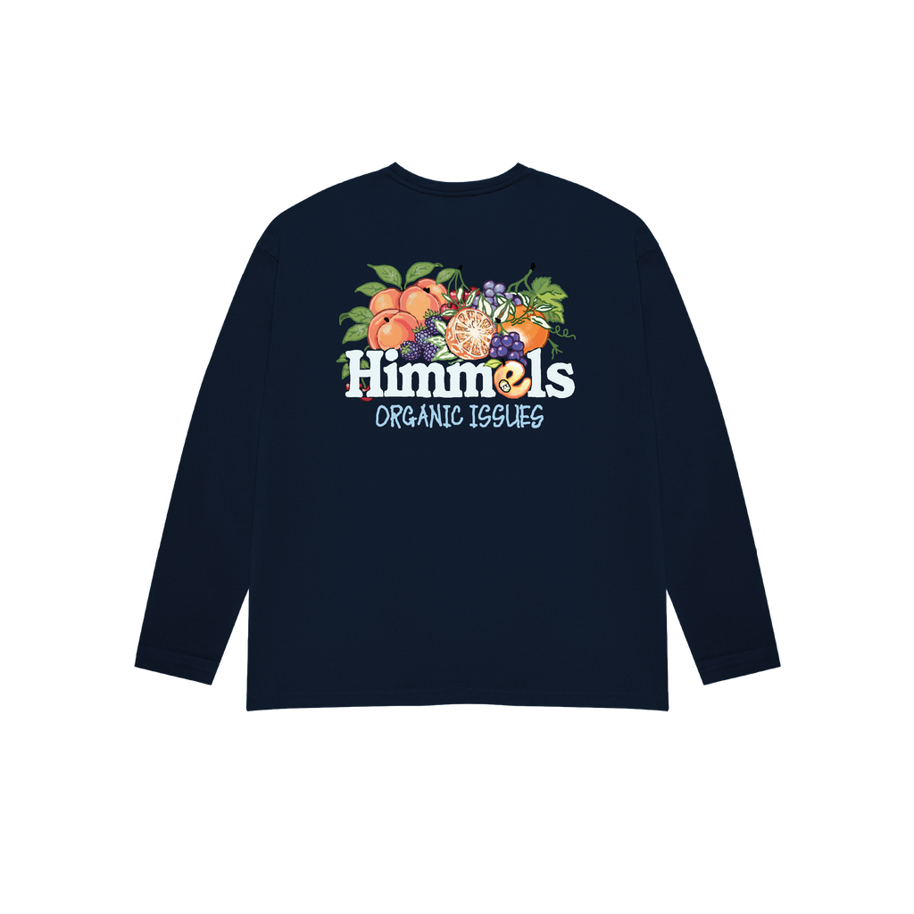 CAMISETA ORGANIC ISSUES MANGA LARGA AZUL MARINO