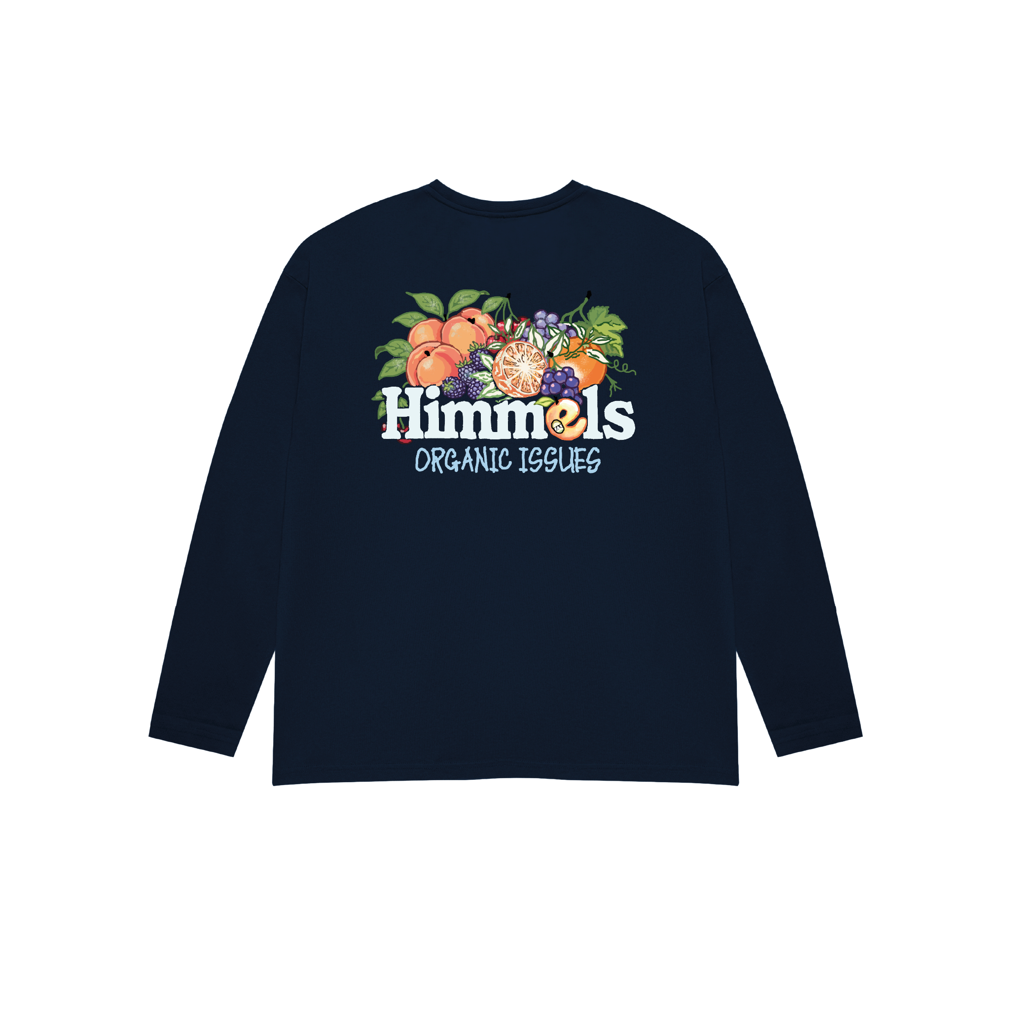CAMISETA ORGANIC ISSUES MANGA LARGA AZUL MARINO