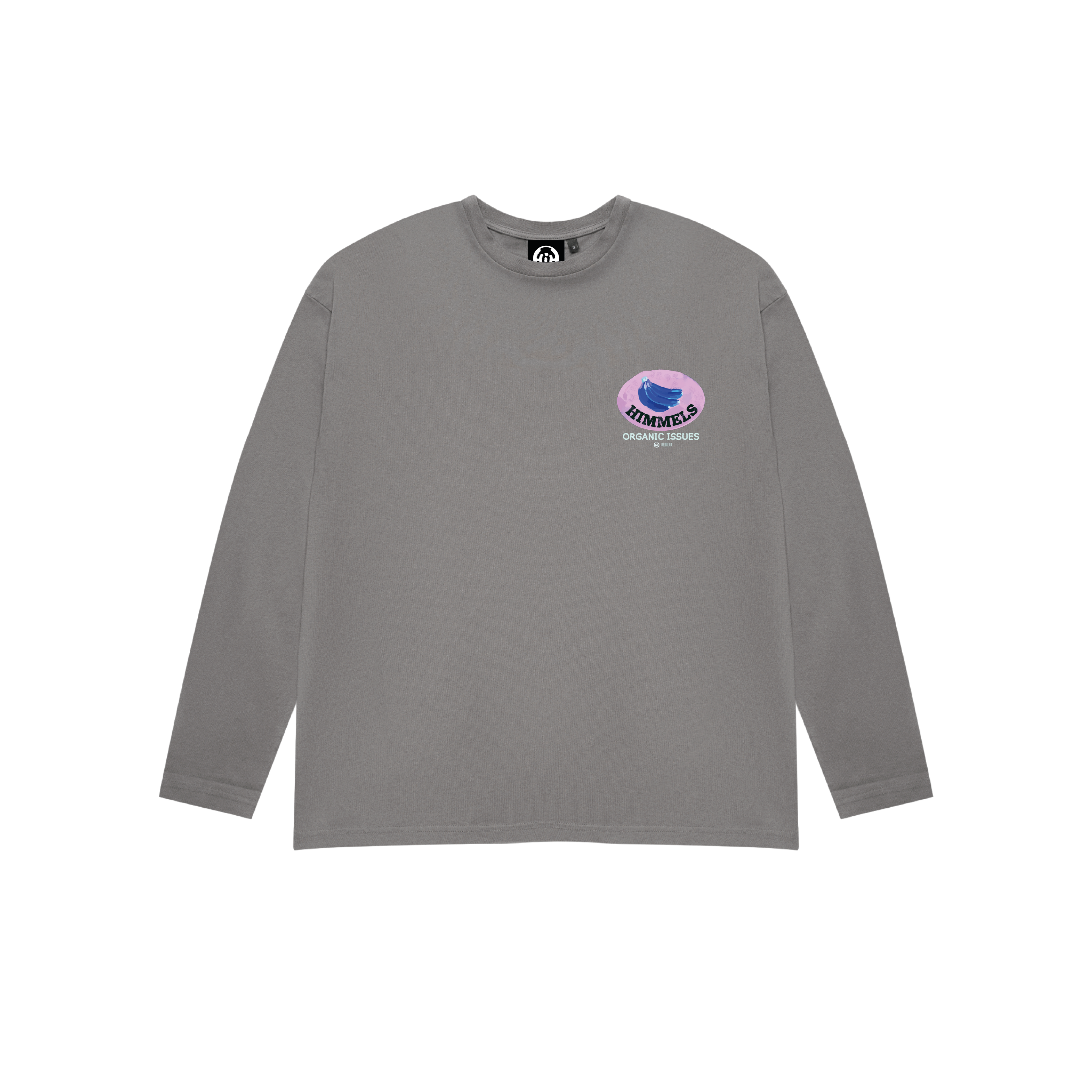 CAMISETA ORGANIC ISSUES MANGA LARGA CHARCOAL