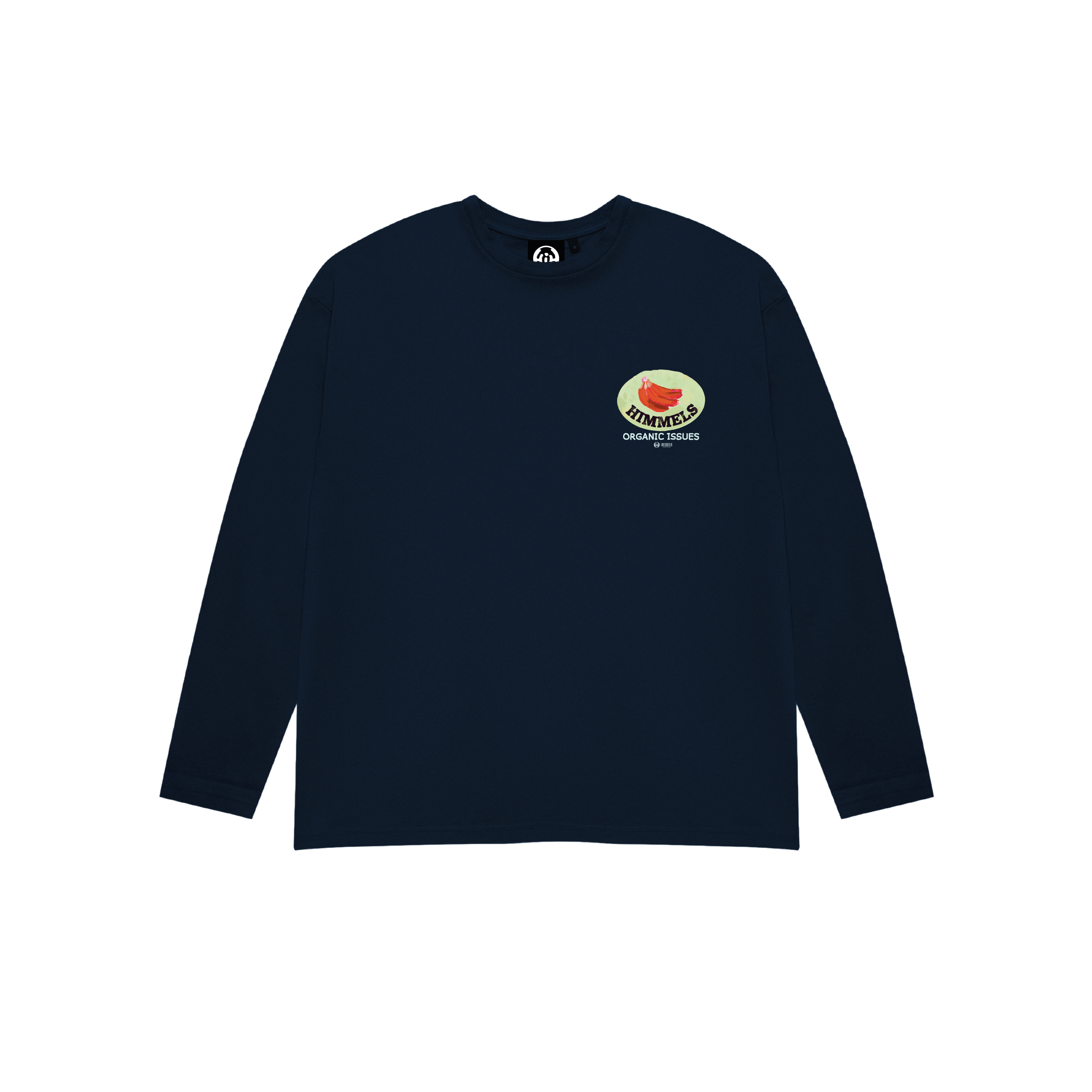 CAMISETA ORGANIC ISSUES MANGA LARGA AZUL MARINO