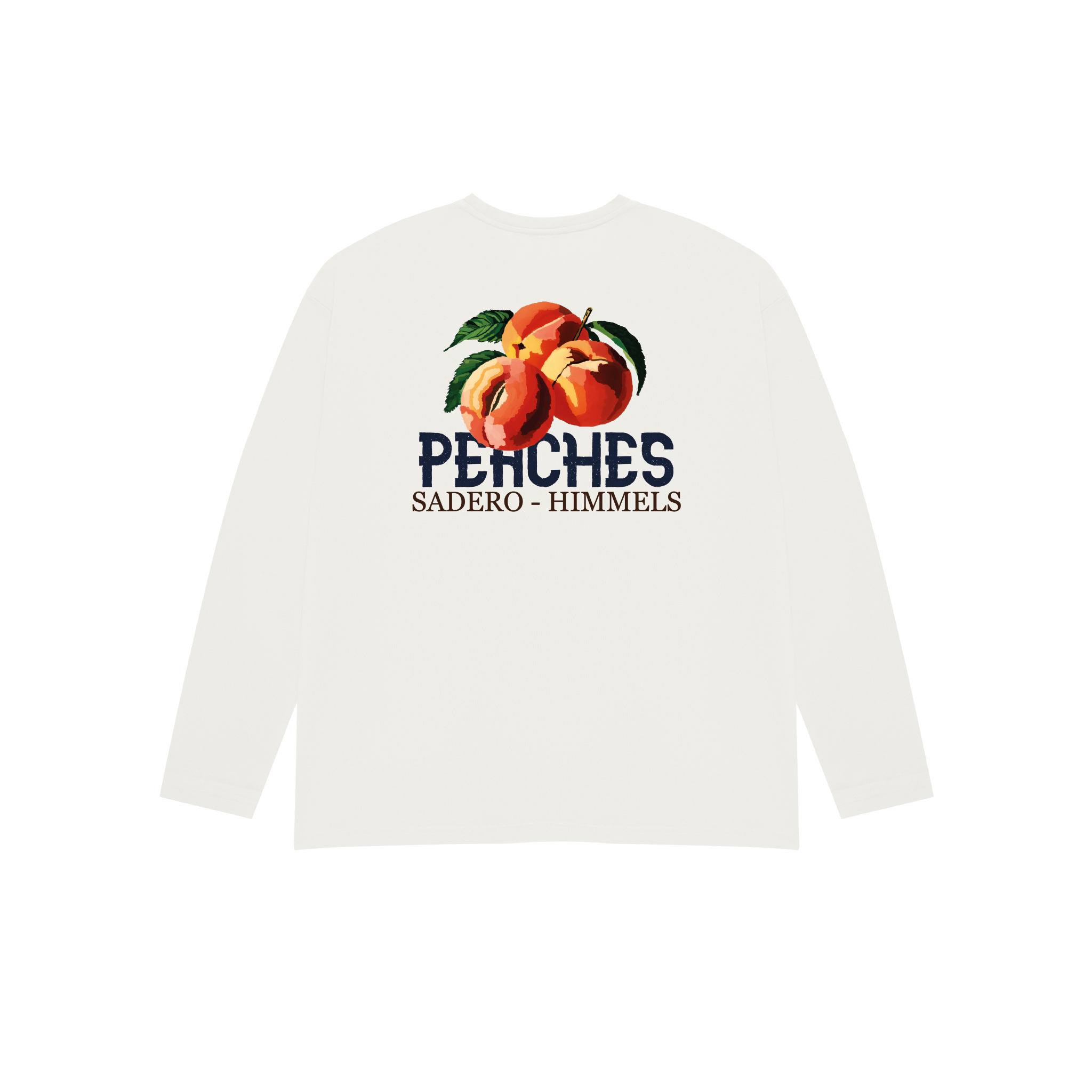 CAMISETA PEACHES MANGA LARGA BLANCA