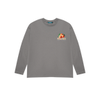 Camiseta peaches manga larga gris