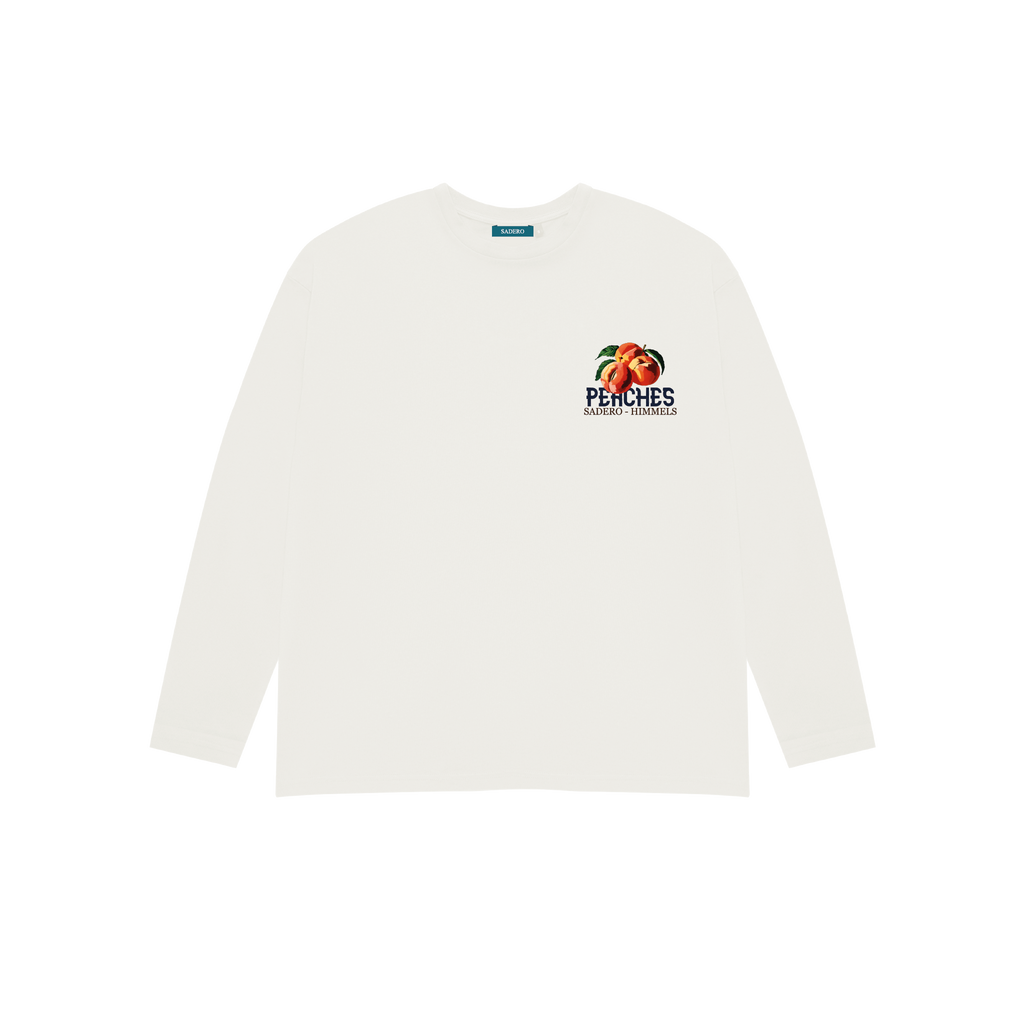 Camiseta peaches manga larga blanca