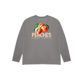 Camiseta peaches manga larga gris