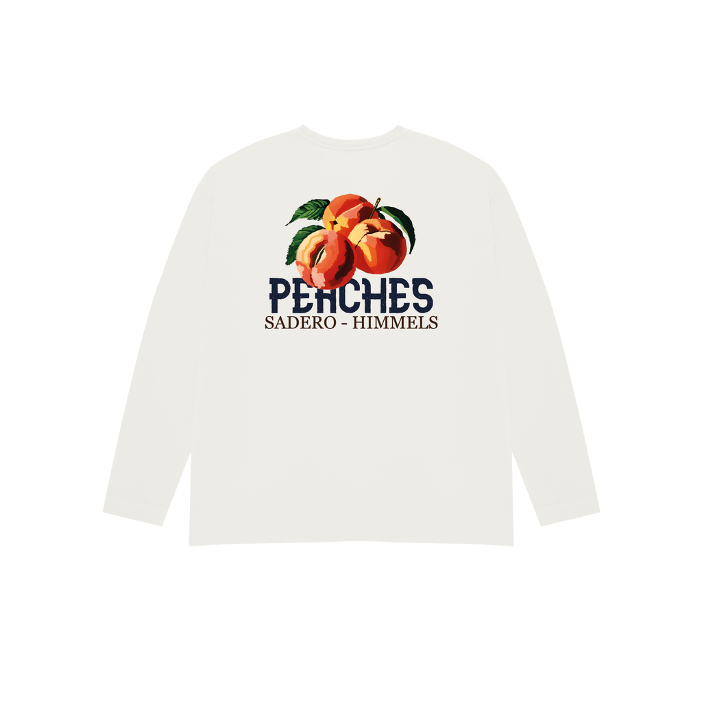 Camiseta peaches manga larga blanca
