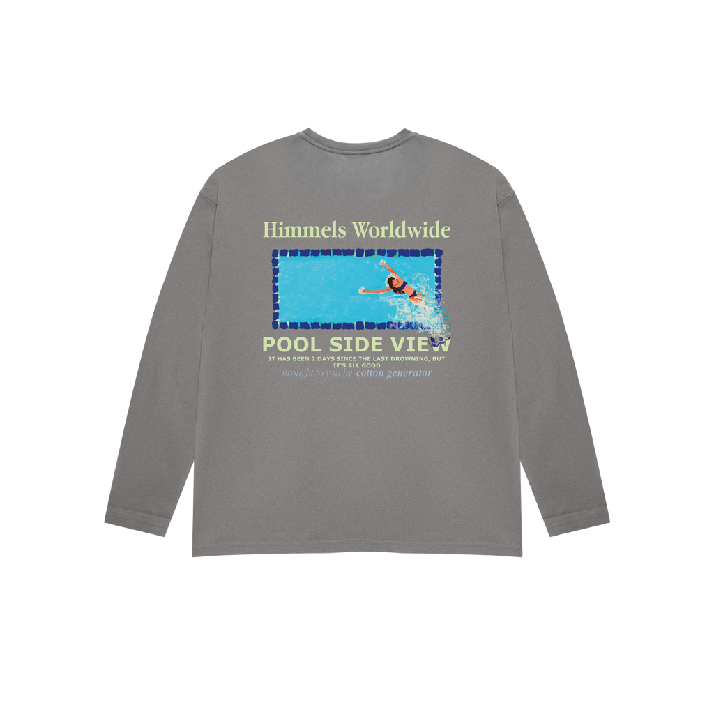 CAMISETA POOL VIEW MANGA LARGA CHARCOAL