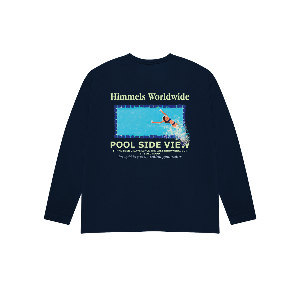 CAMISETA POOL VIEW MANGA LARGA NAVY BLUE