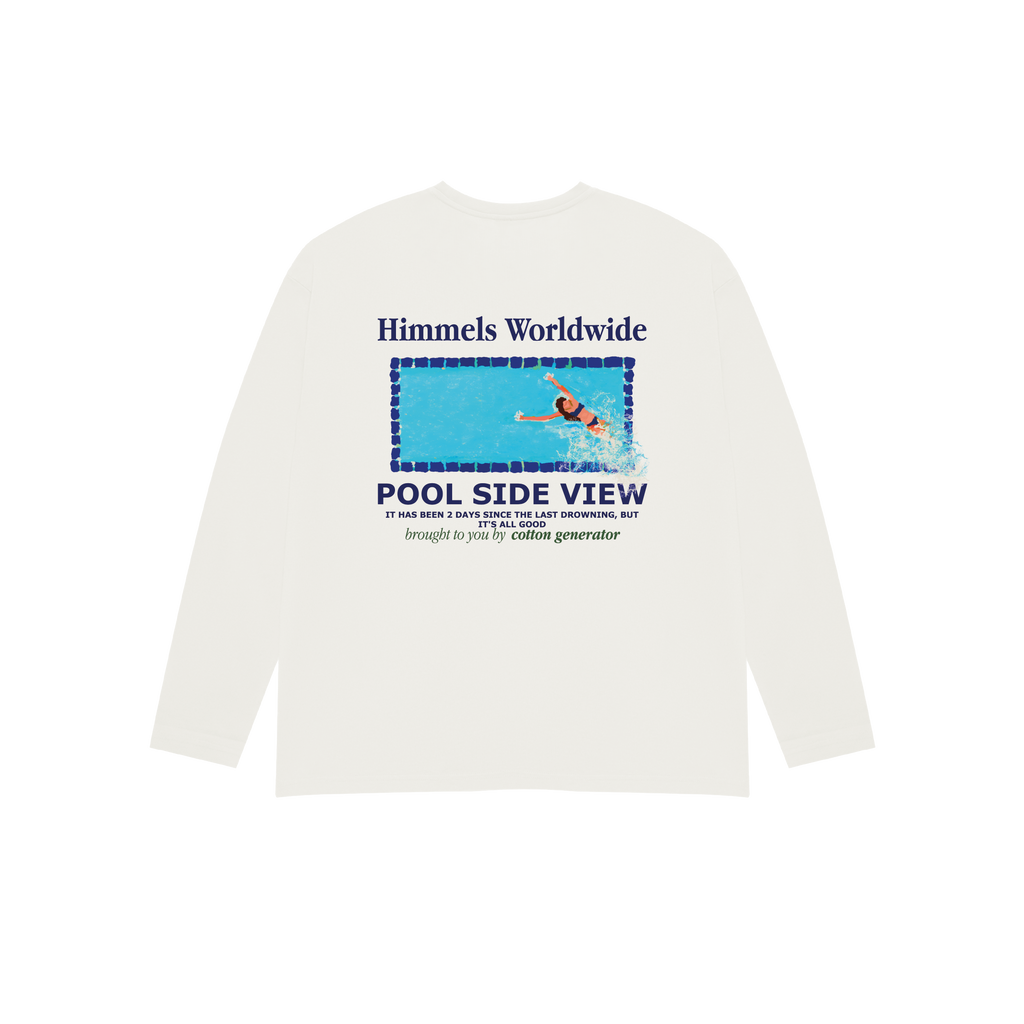 CAMISETA POOL VIEW MANGA LARGA WHITE