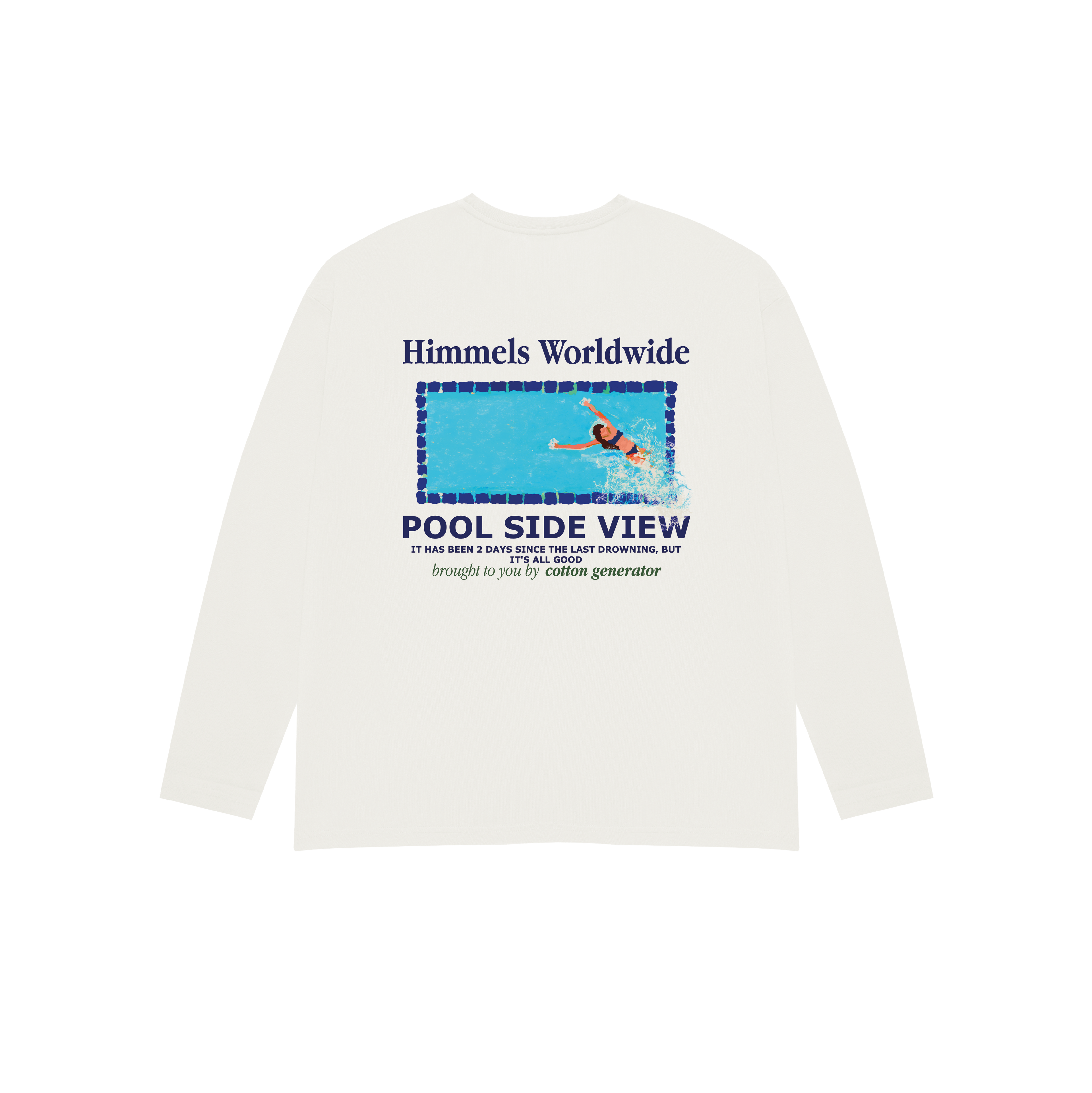 CAMISETA POOL VIEW MANGA LARGA WHITE