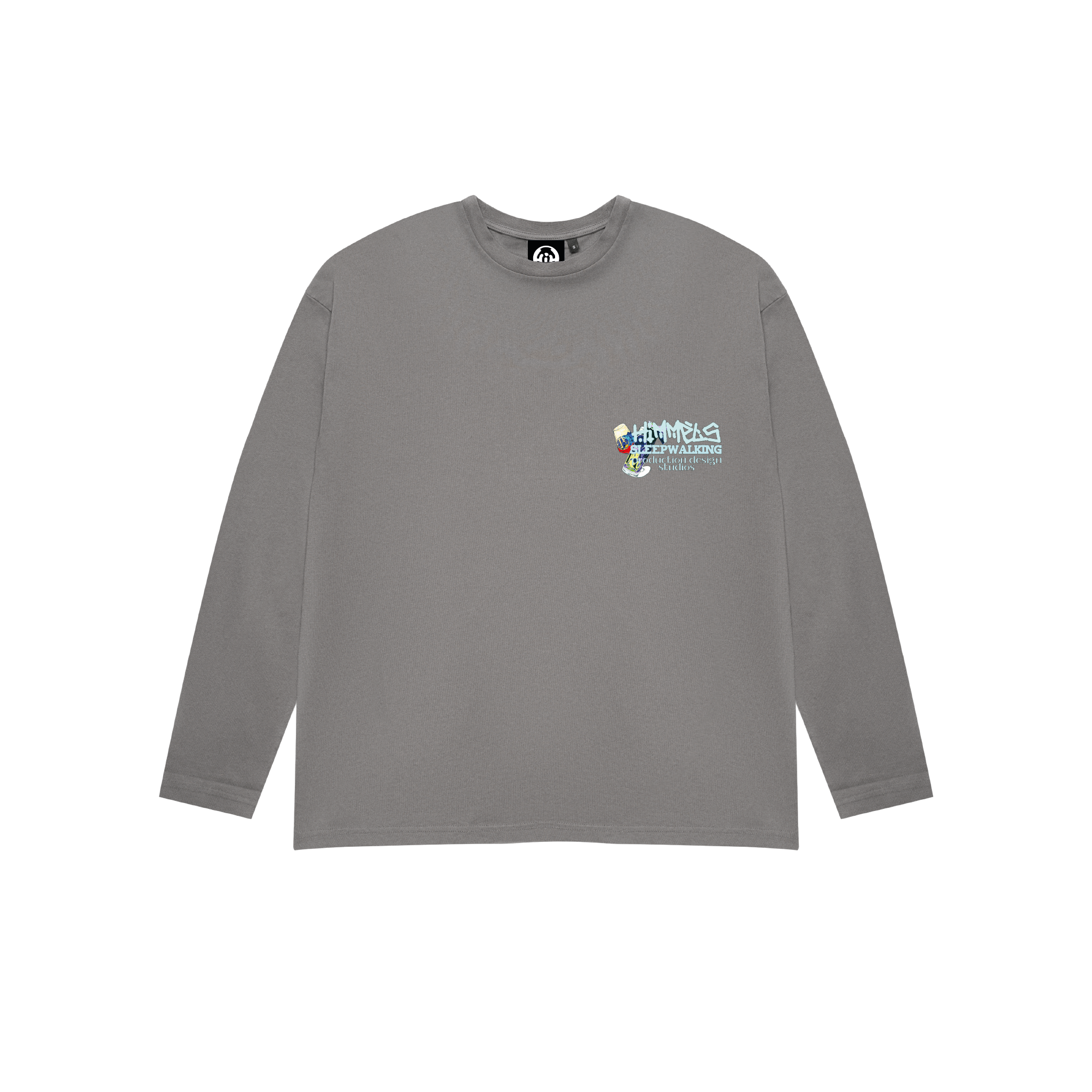 CAMISETA SLEEPWALKING MANGA LARGA CHARCOAL