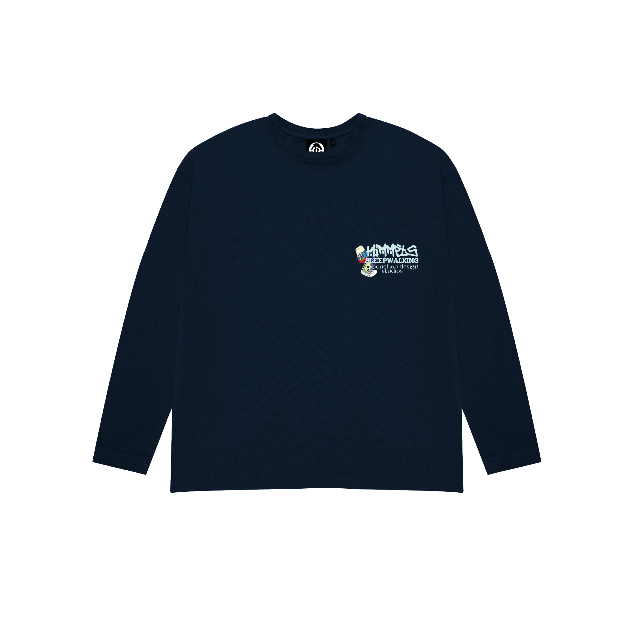 CAMISETA SLEEPWALKING MANGA LARGA AZUL MARINO