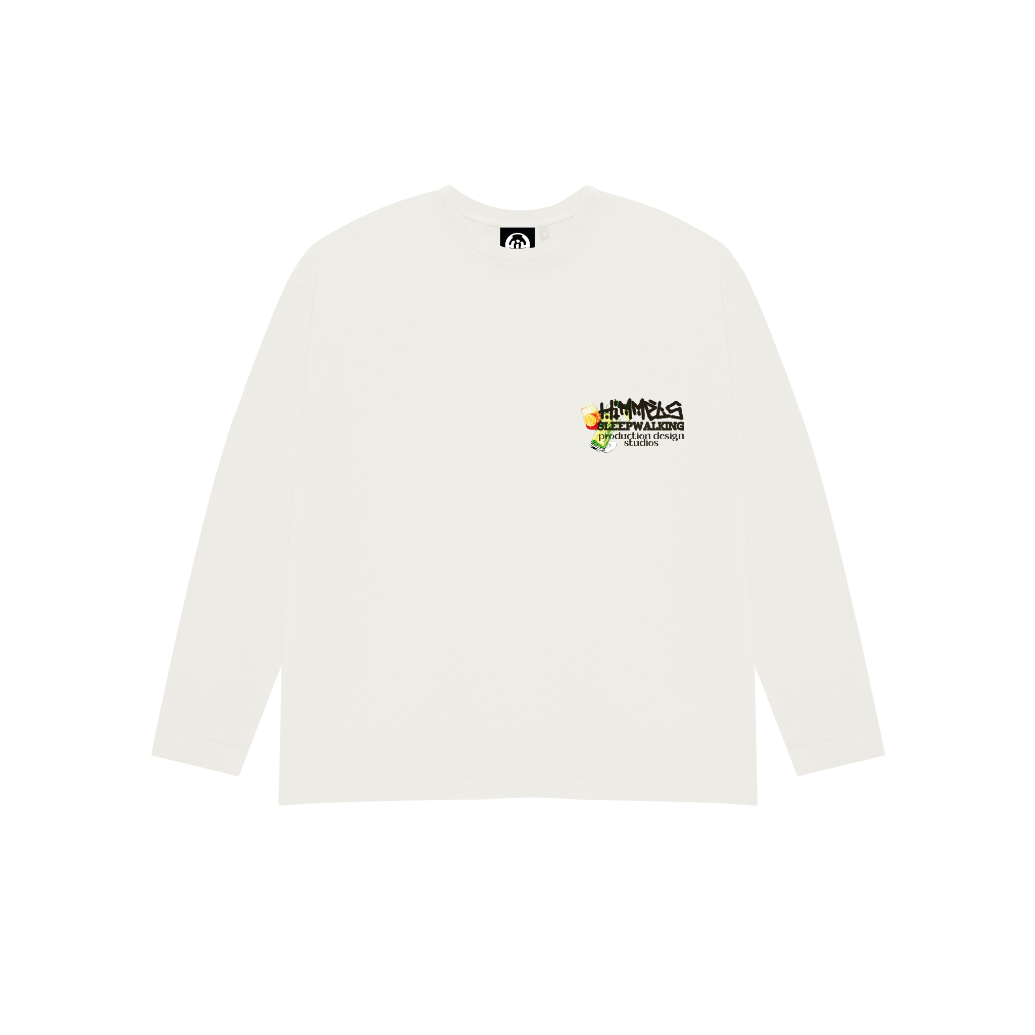 CAMISETA SLEEPWALKING MANGA LARGA BLANCA