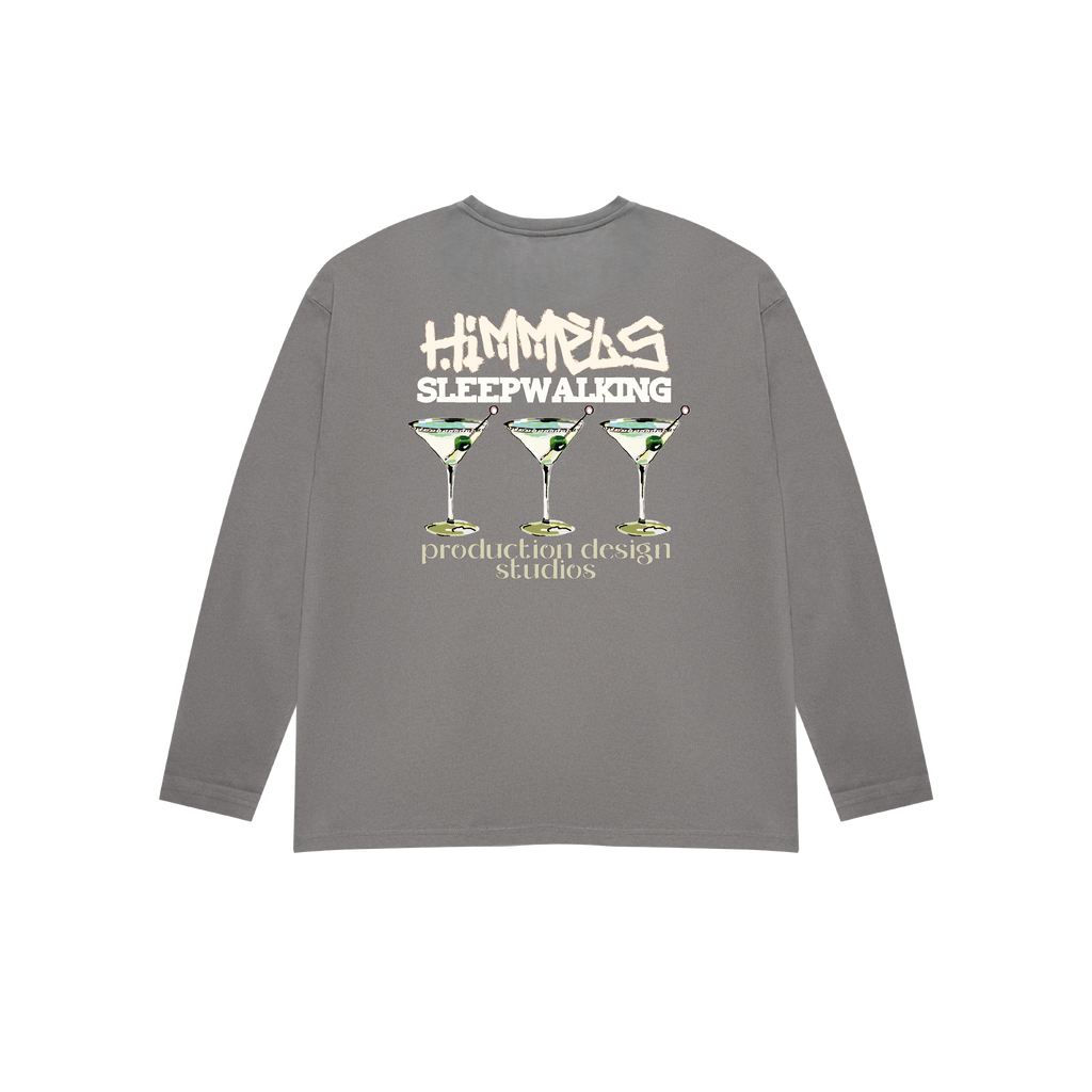 CAMISETA SLEEPWALKING MANGA LARGA CHARCOAL