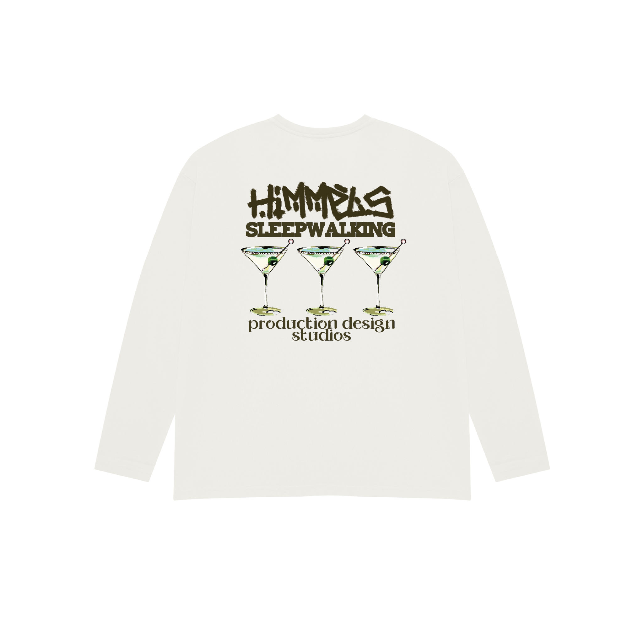 CAMISETA SLEEPWALKING MANGA LARGA BLANCA