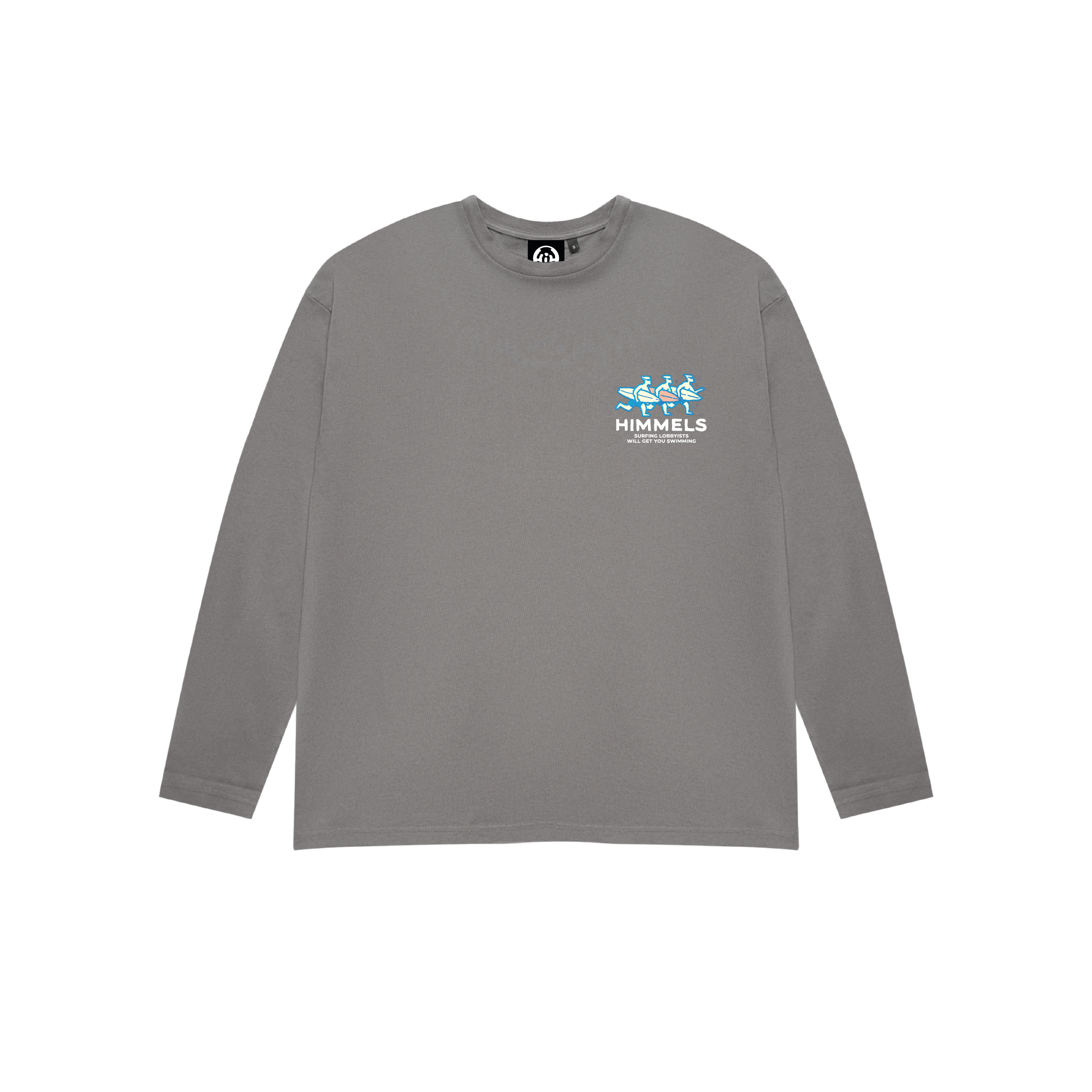 CAMISETA SURF LOBBY MANGA LARGA CHARCOAL
