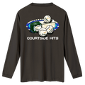 Camiseta courtside hits manga larga gris