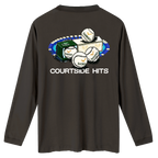 Camiseta courtside hits manga larga gris