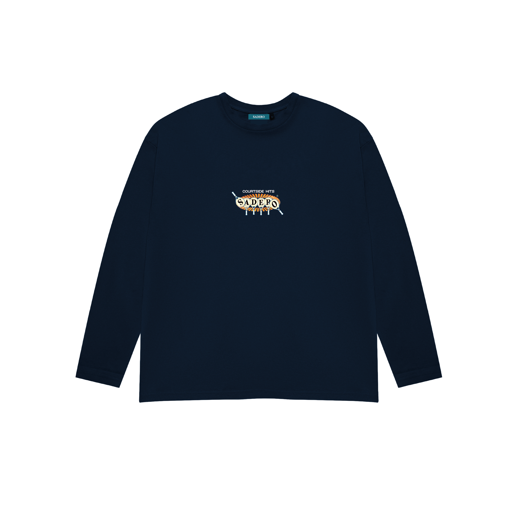 Camiseta courtside hits manga larga azul