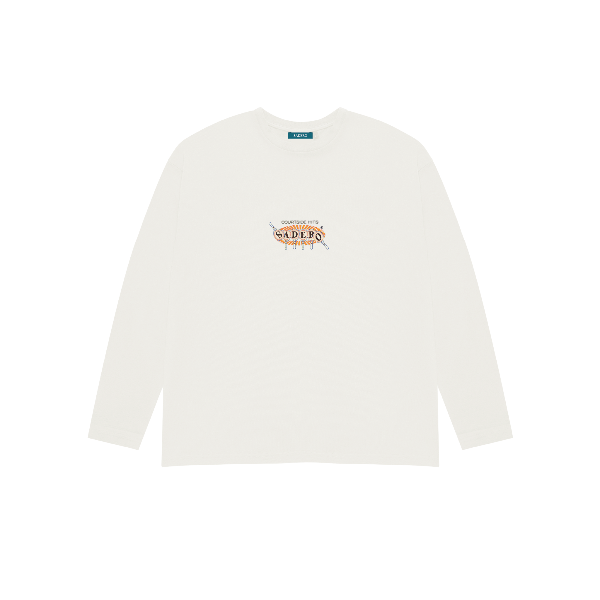 Camiseta courtside hits manga larga blanca