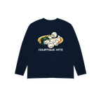 Camiseta courtside hits manga larga azul